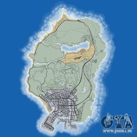 Straßenkarte von Grand Theft Auto 5