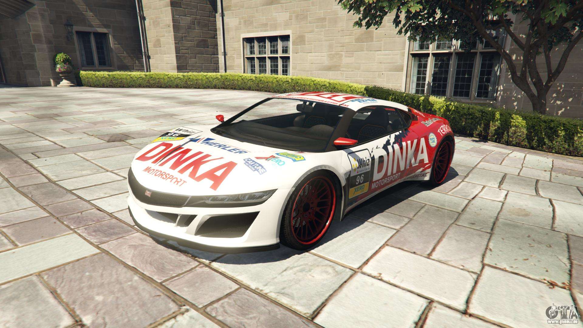 Dinka Jester Racecar de GTA 5 - vue de face