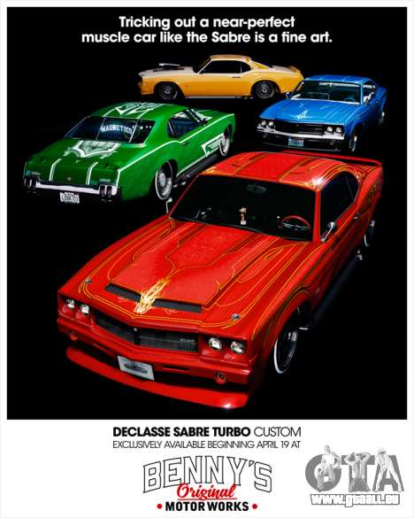 Declasse Sabre Turbo Custom disponible dans GTA Online