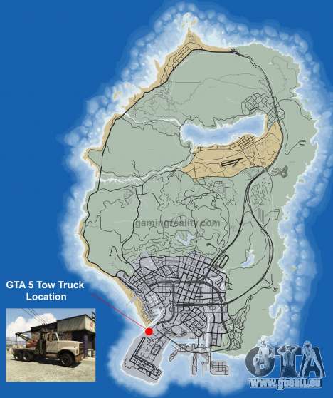 Où trouver Tow truck dans GTA 5