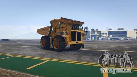 GTA 5 HVY Dump des captures d'écran, la description et les spécifications de transport industriel.