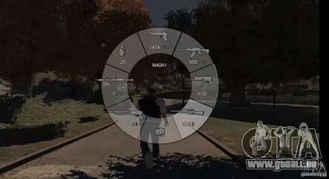 GTA 5 Weapon Wheel HUD pour GTA 4