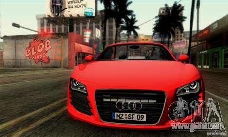 Audi R8 Spyder Tunable pour GTA San Andreas