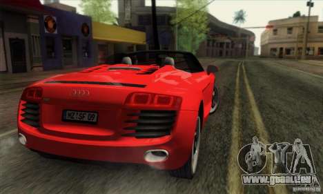 Audi R8 Spyder Tunable pour GTA San Andreas