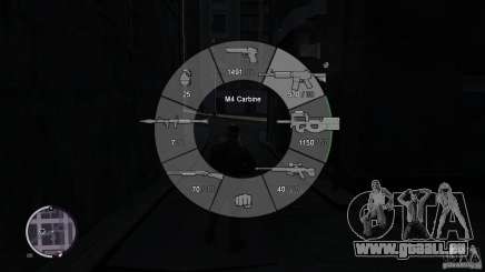 GTA 5 Weapon Wheel HUD pour GTA 4