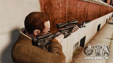 Fusil de sniper AW L115A1 avec un silencieux v5 pour GTA 4