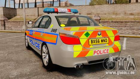 BMW M5 E60 Metropolitan Police 2006 ARV [ELS] pour GTA 4