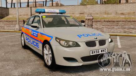 BMW M5 E60 Metropolitan Police 2006 ARV [ELS] pour GTA 4