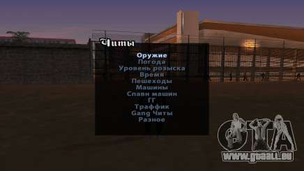 La version anglaise Menu de triche pour GTA San Andreas