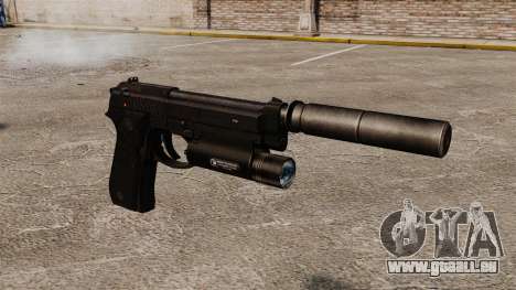 Pistolet semi-automatique Beretta 92 avec silenc pour GTA 4