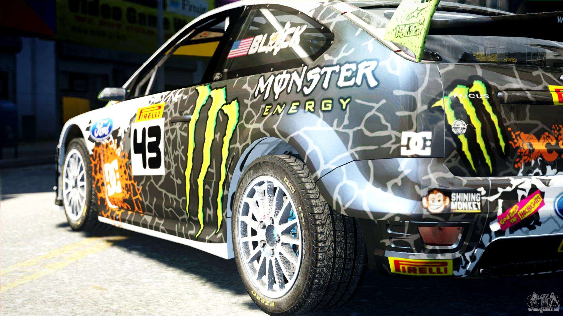 Ford Focus RS Monster World Rally Team WRC pour GTA 4 est une gauche