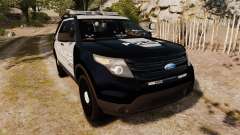 Ford Explorer 2013 LCPD [ELS] Black and Gray für GTA 4