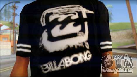 Billabong T-Shirt Black für GTA San Andreas