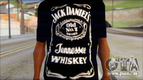 Jack Daniels Fan T-Shirt Black pour GTA San Andreas