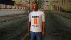 COD Black Ops II White Fan T-Shirt für GTA San Andreas