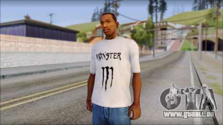 Monster Black And White T-Shirt für GTA San Andreas