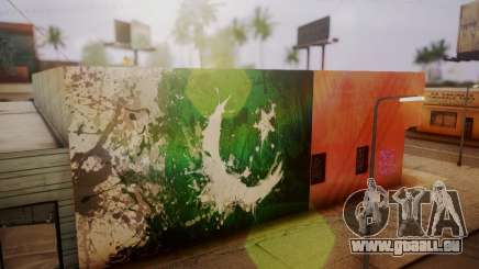 Pakistani Flag Graffiti Wall für GTA San Andreas