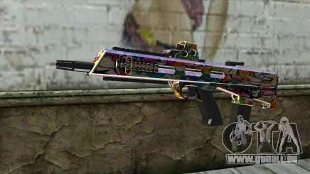 Graffiti Assault rifle für GTA San Andreas