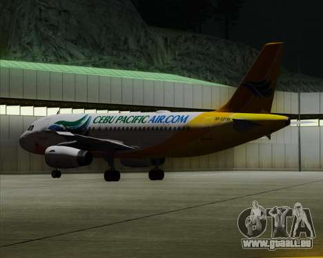 Airbus A319-100 Cebu Pacific Air pour GTA San Andreas