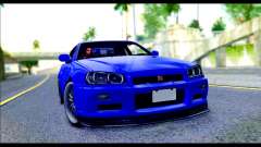 Nissan Skyline GTR R-34 from Fast and Furious 4 pour GTA San Andreas