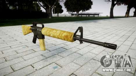 Die M16A2 Gewehr gold für GTA 4