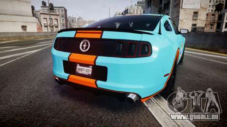 Ford Mustang Boss 302 2013 Gulf pour GTA 4