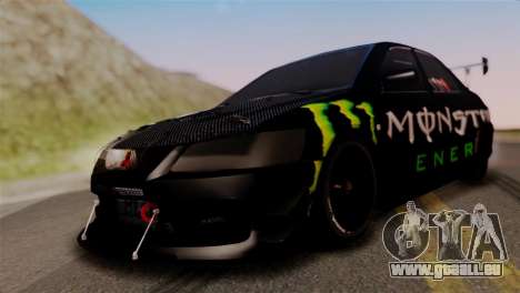 Mitsubishi Lancer Evo IX Monster Energy pour GTA San Andreas