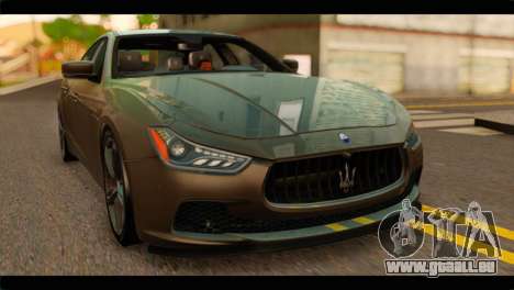 Maserati Ghibli S 2014 v1.0 SA Plate für GTA San Andreas