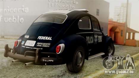 Volkswagen Beetle 1963 Policia Federal pour GTA San Andreas