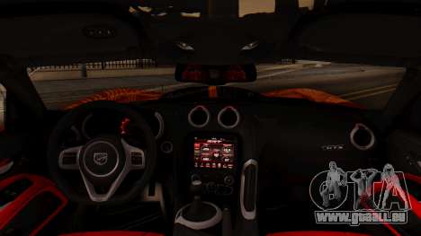 Dodge Viper SRT GTS 2013 IVF (HQ PJ) No Dirt pour GTA San Andreas