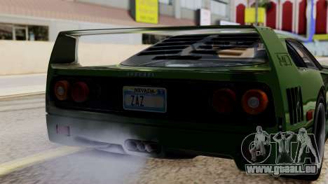 Ferrari F40 1987 with Up without Bonnet IVF pour GTA San Andreas