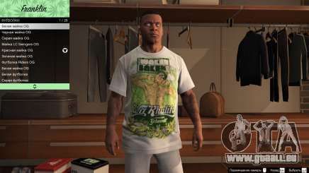 Franklin Hip-Hop T-Shirts pour GTA 5