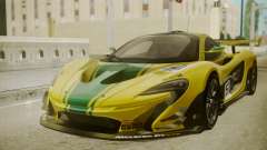 McLaren P1 GTR 2015 Yellow-Green Livery für GTA San Andreas