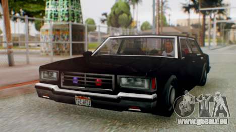 Unmarked Police Cutscene Car Stance für GTA San Andreas