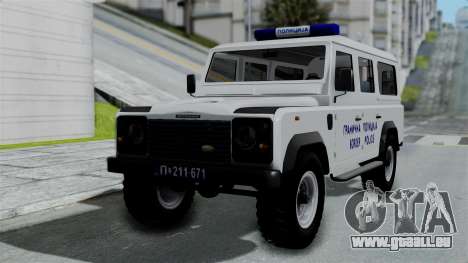 Land Rover Defender Serbian Border Police für GTA San Andreas