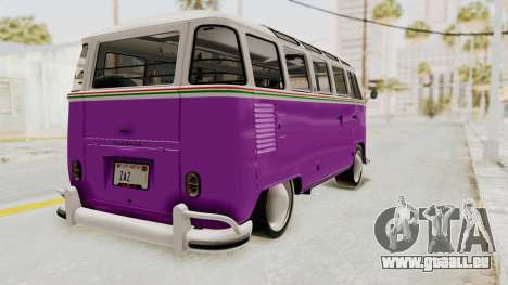 Volkswagen T1 Station Wagon De Luxe Type2 1963 pour GTA San Andreas