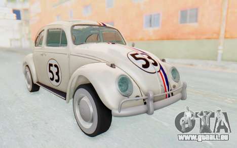 Volkswagen Beetle 1200 Type 1 1963 Herbie für GTA San Andreas