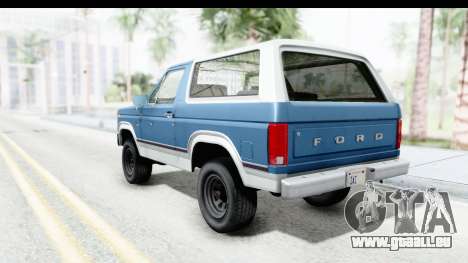 Ford Bronco 1980 Roof pour GTA San Andreas