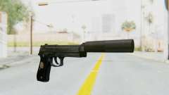 Tariq Iraqi Pistol Back v1 Black Silenced für GTA San Andreas