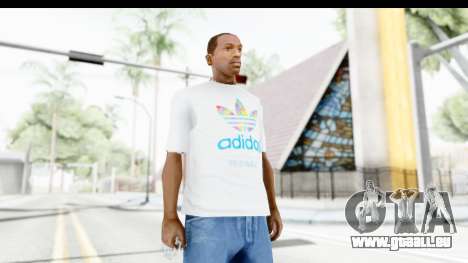 Adidas White T-Shirt pour GTA San Andreas