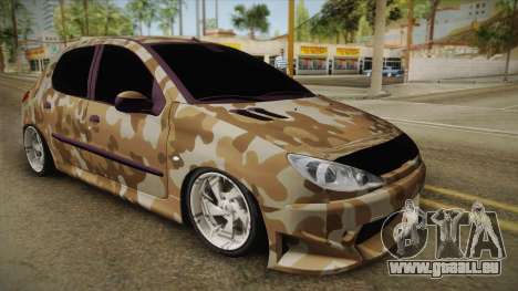 Peugeot 206 Army pour GTA San Andreas