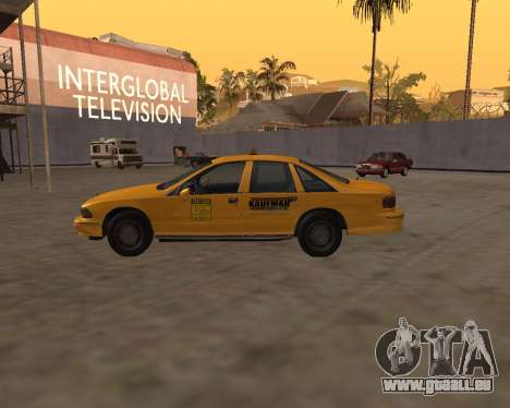 Chevrolet Caprice Taxi Kaufman pour GTA San Andreas