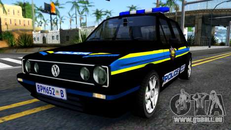 Volkswagen Golf Black South African Police pour GTA San Andreas