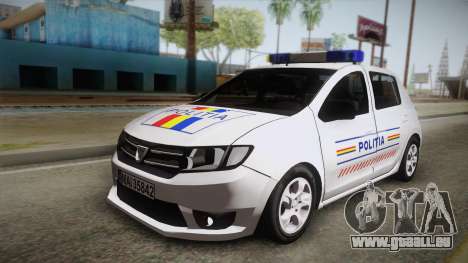 Dacia Sandero 2016 Romanian Police pour GTA San Andreas