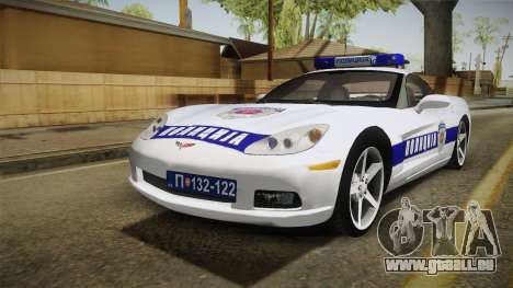 Chevrolet Corvette C6 Serbian Police für GTA San Andreas