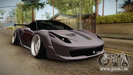 Ferrari 458 Liberty Walk Performance pour GTA San Andreas