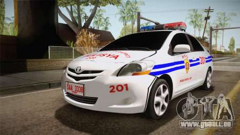 Toyota Vios Philippine Police für GTA San Andreas