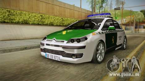 Citroen C4 Guardia Civil pour GTA San Andreas