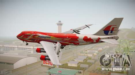 Boeing 747 Malaysia Airlines Hibiscus Livery pour GTA San Andreas