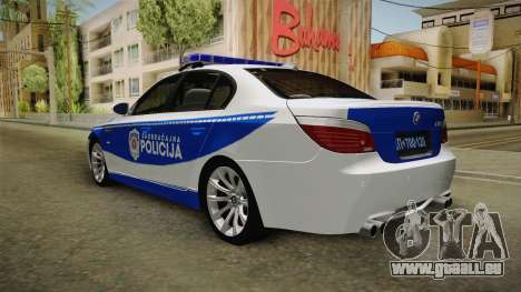 BMW M5 E60 Saobracajna Policija für GTA San Andreas